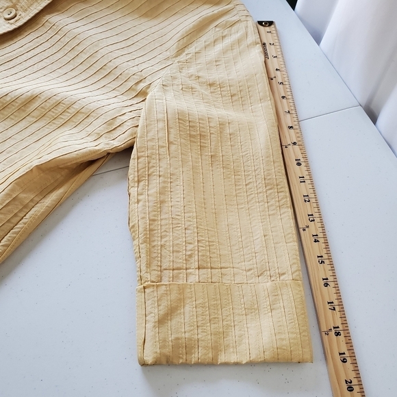 Chico's Pleated Lightweight Jacket Size 3 US 16-18 Lined Shacket Office Neutral - Picture 8 of 11